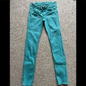 MiH Jeans, Skinny + Turquoise